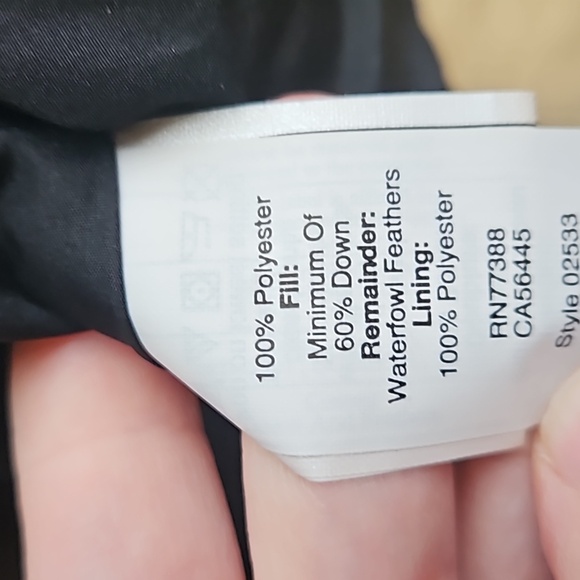 J. Crew Black and Tan Herringbone Quilted Down Puffer Vest S - Picture 7 of 7